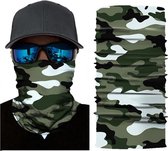 Motor Gezichtsmasker Nekwarmer Leger Camouflage Masker - Joker - Army - Camo - Motormasker - Skimasker - Motorsjaal - Halloween face shield spatmasker gezichtscherm