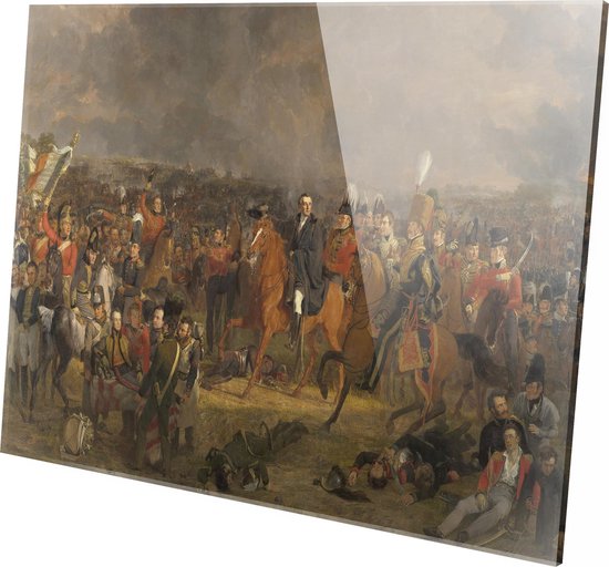 De Slag bij Waterloo | Jan Willem Pieneman | Plexiglas | Wanddecoratie | 90CM x 60CM | Schilderij | Oude meesters | Foto op plexiglas