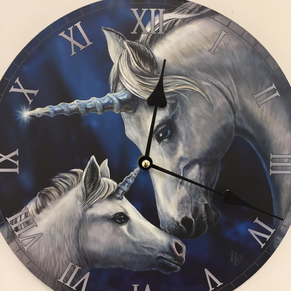 kinder wandklok met unicorn