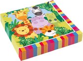 Amscan Servetten Jungle Multicolor 33x33 Cm 8 Stuks