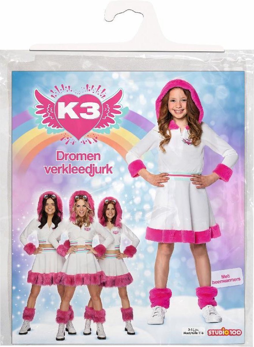 K3 jurk Dromen verkleedjurk jurkje + Haarband - mt 6-8 jaar | bol.com
