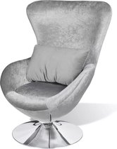 Fauteuil zilver zilvergrijs (Incl Anti Kras Vilt 16st) / Loungestoel / Lounge stoel / Relax stoel / Chill stoel / Lounge Bankje / Lounge Fauteil