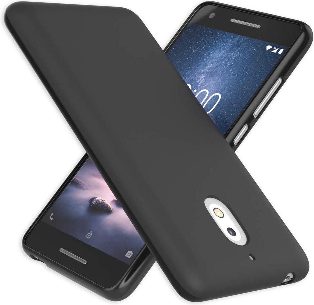 Hoesje Geschikt voor: Nokia 2.1 - Silicone - Zwart