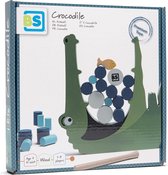 BS Toys Krokodil - Behendigheidsspel - Hout - Speelgoed 4 jaar - 1 tot 4 Spelers - 21-delig - Cadeau kind