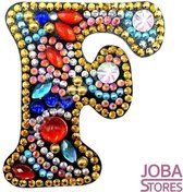 Diamond Painting "JobaStores®" Sleutelhanger Alfabet Letter F
