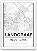 Poster/plattegrond LANDGRAAF - 30x40cm