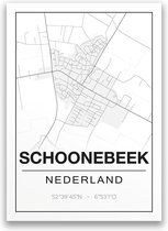 Poster/plattegrond SCHOONEBEEK - 30x40cm