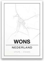 Poster/plattegrond WONS - 30x40cm