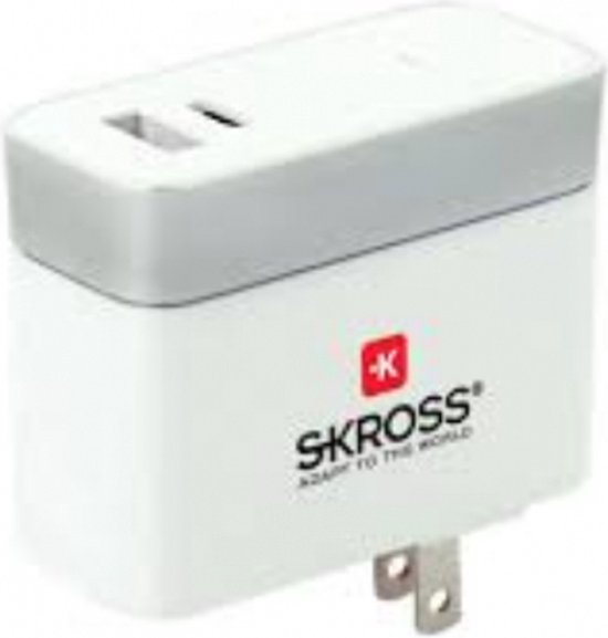 SKROSS - Amerika (USA) USB Lader 2x USB 5400 mA (Type-A & Type-C)