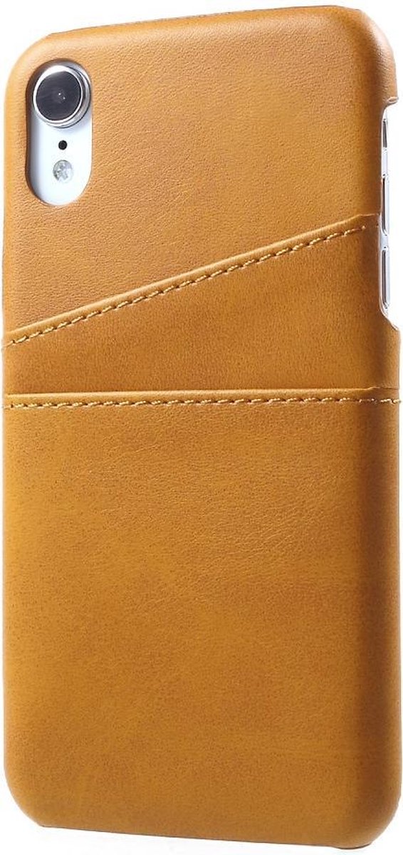 Casecentive Leren Wallet back case - Portemonnee hoesje - iPhone XR tan