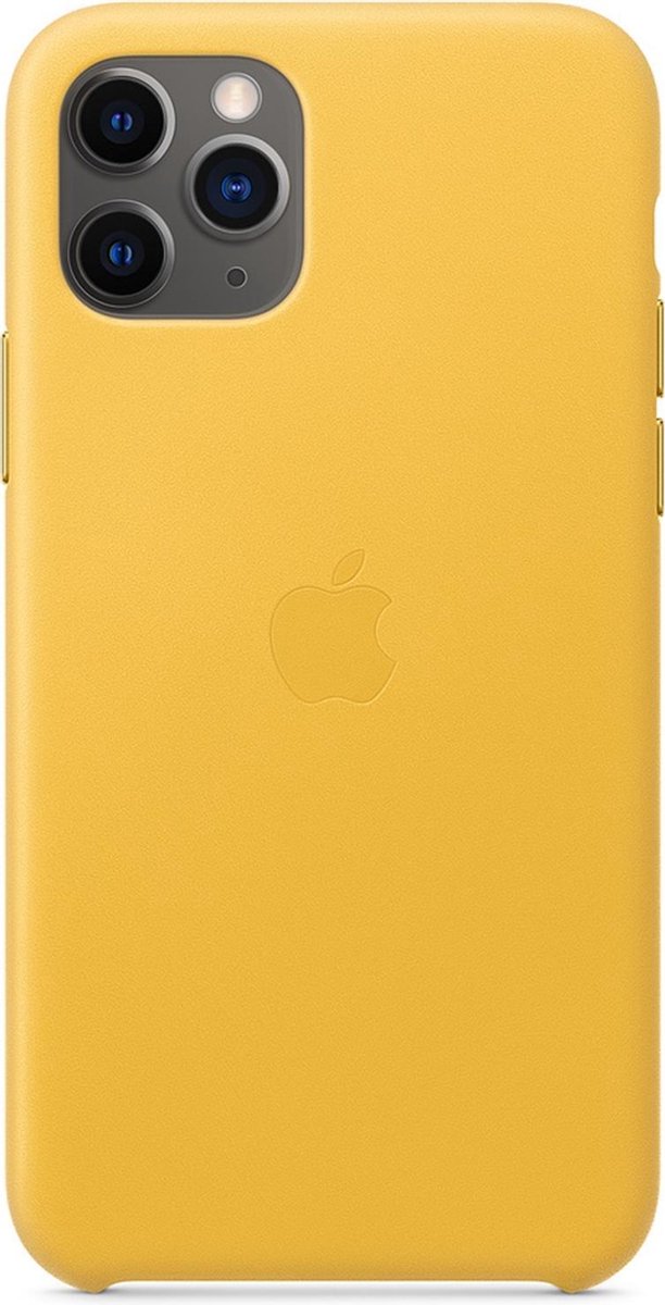 Apple Leren Hoesje voor iPhone 11 Pro - Lemon Geel