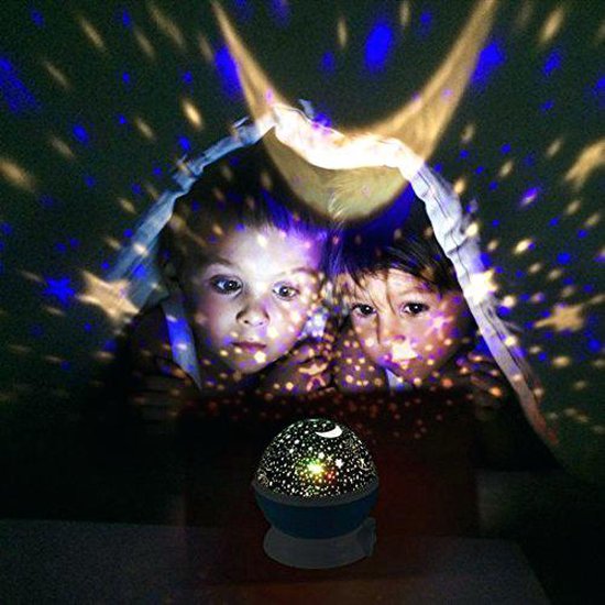 Sterrenhemel Verlichting Kinderkamer - Moon Light Projector - Nachtlampje kind | baby - nachtlamp - Snoezellamp - Spacelamp - Cadeau kind + Bijbehorende oplaadkabel!(ZWART) - Merkloos