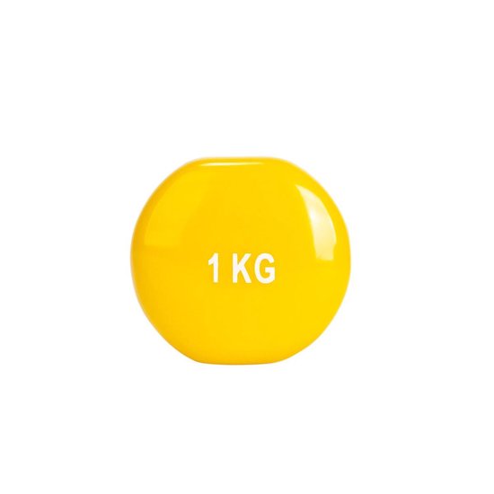 VirtuFit Vinyl Dumbbell Pro - Gewichten - Fitness - 1 kg - Geel