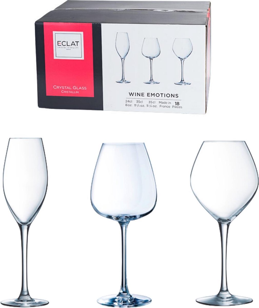 Ensemble complet de verres à vin Cristal d'Arques - 18 pièces - Verre en  cristal | bol.com