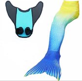 Zeemeermin staart set| Mermaid staart, Bikiniset en Monovin | Lollipop blauw maat 130