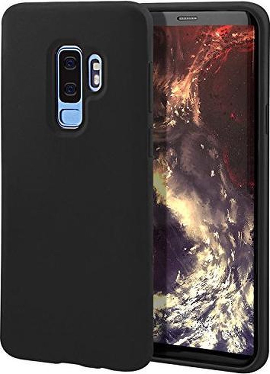 BMAX Siliconen hard case hoes geschikt voor Samsung Galaxy S9 Plus / Hard cover - Zwart