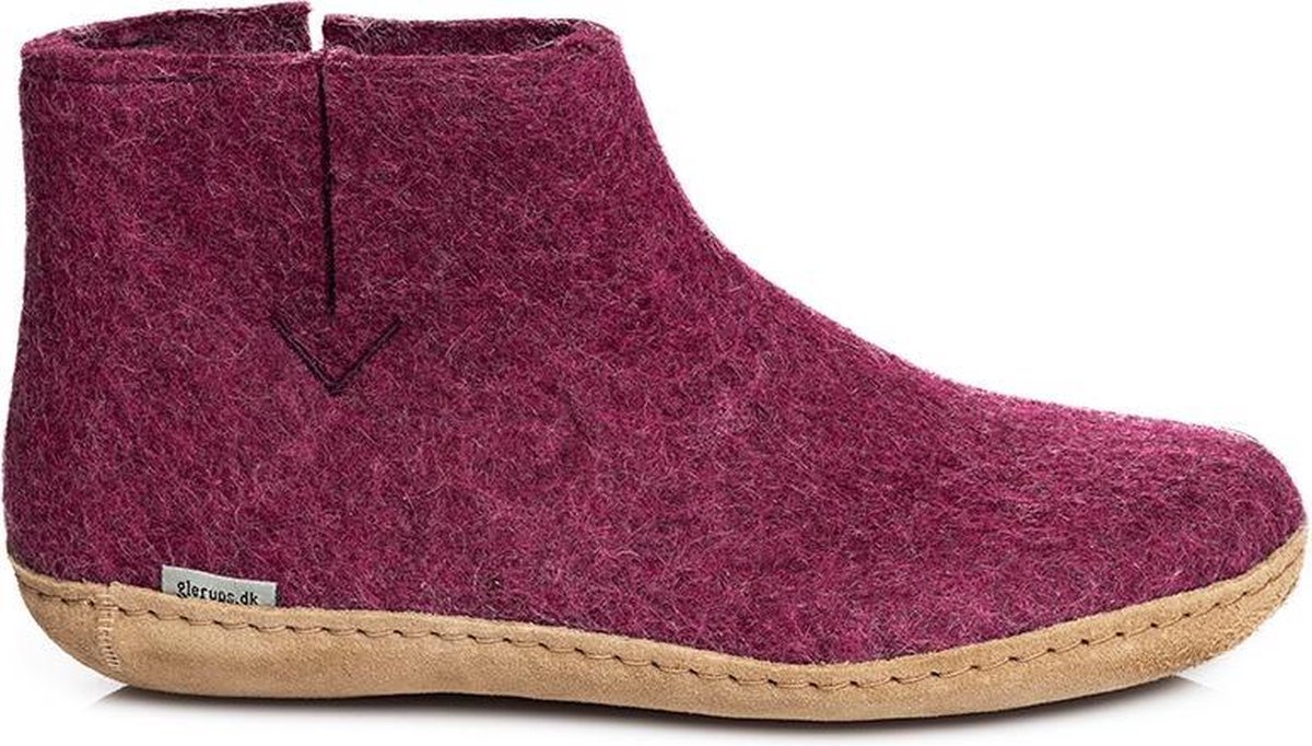 Glerups Laars met leren zool-Cranberry-45