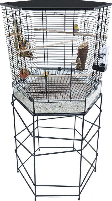 Interzoo Vision Hexo standard pour cage à oiseaux - Noir - 58x75 cm |  bol.com