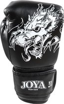 Joya Dragon Kickbokshandschoenen PU - Zwart met wit - 10 oz.