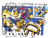 Herman Brood litho Michael Jackson