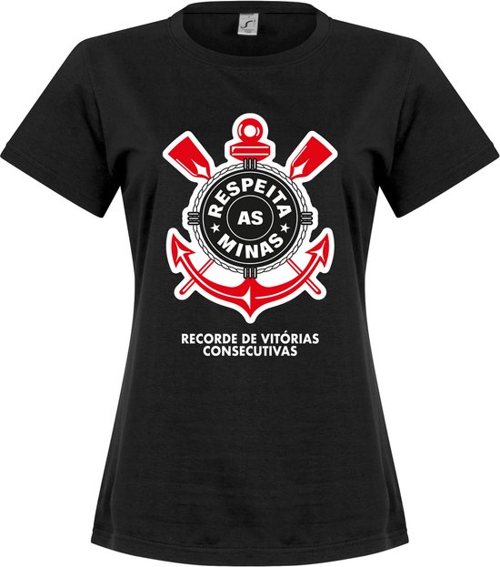 Corinthians Minas Dames T-Shirt - Zwart - S