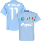 Napoli H. Lozano 11 Team T-Shirt - Lichtblauw - L