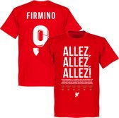 Liverpool Allez Allez Allez Firmino 9 T-Shirt - Rood - M