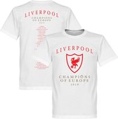 Liverpool Champions Of Europe 2019 Selectie T-Shirt - Wit - S