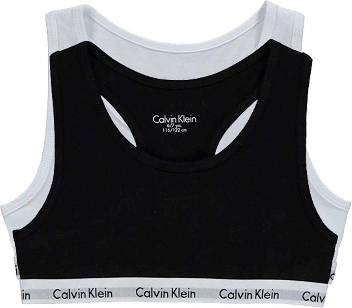 Calvin Klein Topje - Maat 164/170 - Meisjes - zwart/ wit | bol.com