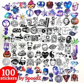 100 Stickers Mix | Auto, Skateboard, Scooter, Laptop of Muur | ST12