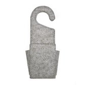 Kikkerland Opbergzak - Voor aan je deurklink - Makkelijk spullen opbergen - Gemaakt van grijs vilt