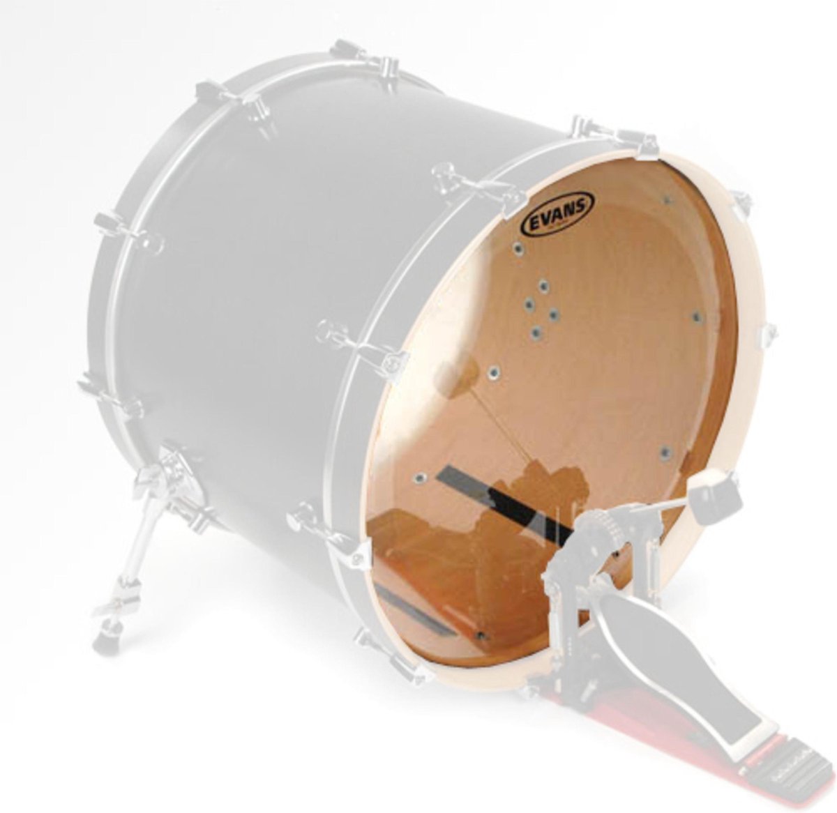 Evans EQ3 Clear 18", BD18GB3, basDrum Batter - Bass drumvel
