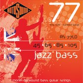 Rotosound bas snaren RS77LD 45 105 Flat Jazz bas 77, Monel Flatwound - Snarenset voor 4-string basgitaar