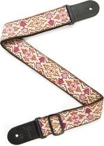 Fame Weave Series Jacquard Pattern 4 Pink/Gold - Gitaarband