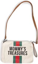 Childhome Schoudertas Mommy Clutch Canvas 33 X 23 Cm Wit/rood
