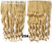 Clip in hair extensions 1 baan wavy blond - 25#