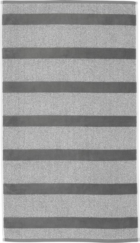 Beddinghouse Sheer Stripe Handdoek - 600 gr/m2 - 60x110 cm - Antraciet