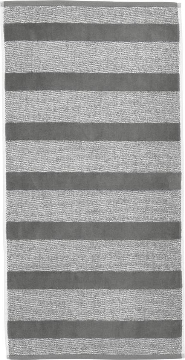 Beddinghouse Sheer Stripe Handdoek - 600 gr/m2 - 50x100 cm - Antraciet