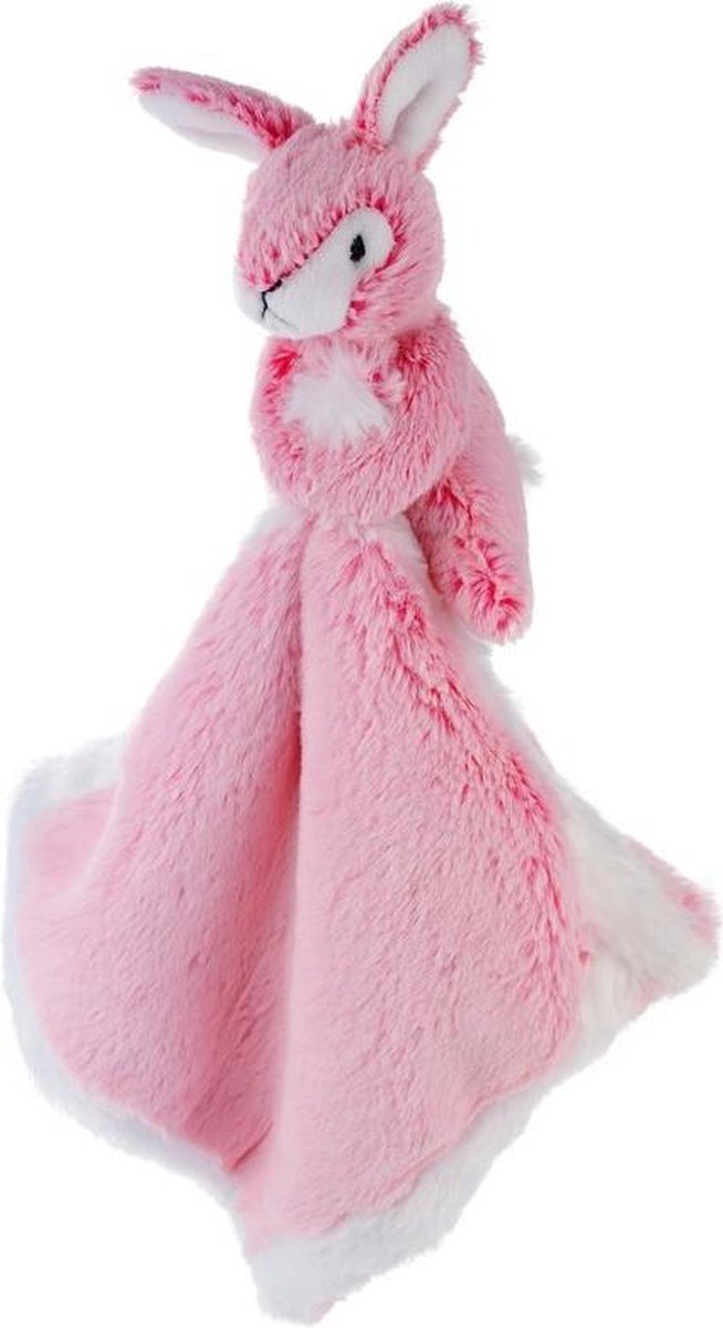 Roze konijn/haas tuttel/knuffeldoekje 25 cm - Konijnen/hazen bosdieren knuffels - Baby geboorte kraamcadeaus - Merkloos