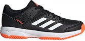 adidas Court Stabil Sportschoenen - Maat 38 2/3 - Unisex - zwart/ oranje/ wit