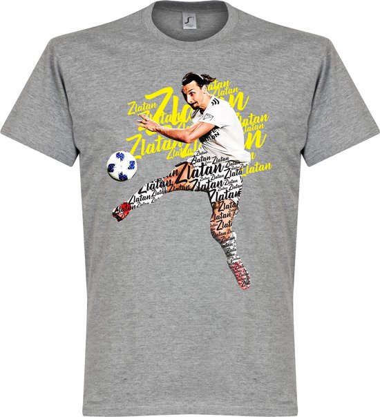 Zlatan Script T-Shirt - Grijs - Kinderen - 92/98