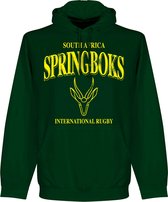Zuid Afrika Spingboks Rugby Hooded Sweater - Donkergroen - Kinderen - 92/98