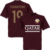 Qatar 2019 Asian Cup Winners T-Shirt - Bordeaux Rood - S