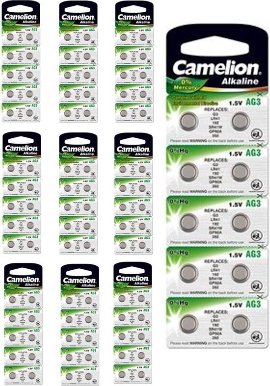 Camelion Alkaline AG3 G3 SR41W 392 1.5V batterij - 100 Stuks (10... | bol.com