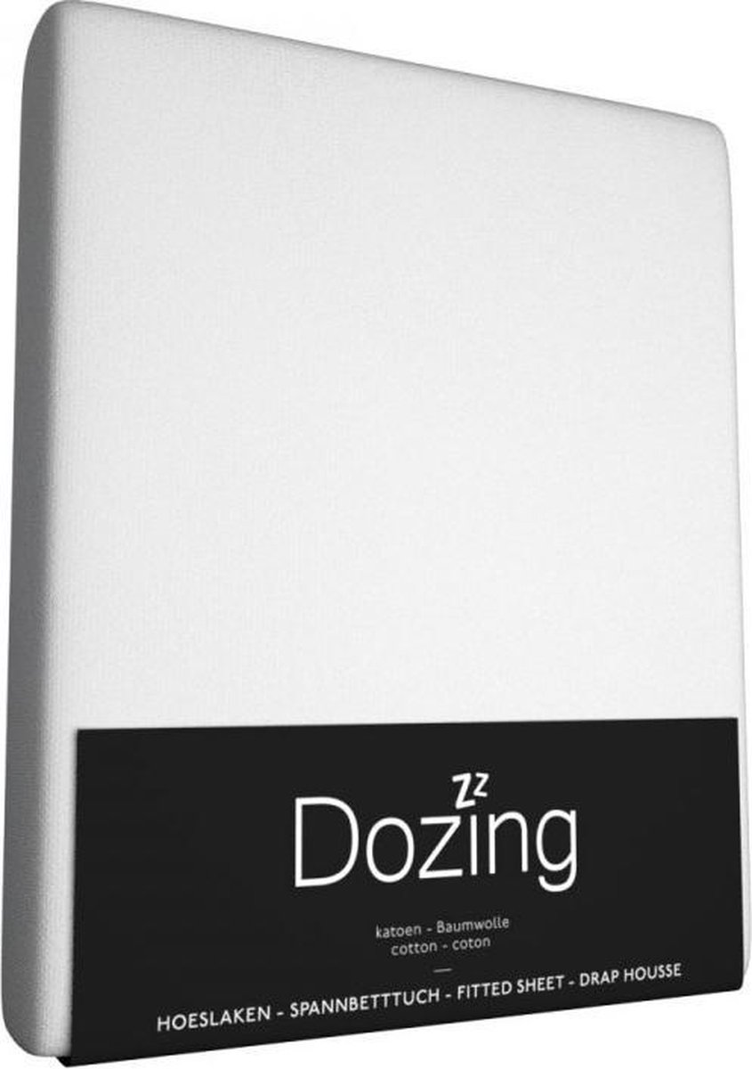 Hoeslaken Dozing Wit (Katoen)-100 x 210 cm