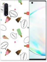 Geschikt voor Samsung Galaxy Note 10 Siliconen Case IJsjes