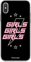 iPhone XS hoesje TPU Soft Case - Back Cover - Rebell Girls (sterretjes bliksem girls)