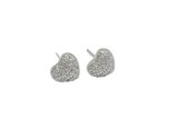 zilver oorbellen Alessia 44 cubic zirconia hartje | oorbellen hartje | oorbellen dames zilver | sieraden vrouw | Zilverana | 925 Zilver