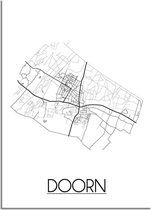 DesignClaud Doorn Plattegrond poster A4 poster (21x29,7cm)