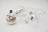 Overige kerstballen - Zak á 6 kerstbal (opvul) kunststof Ø 8 cm helder